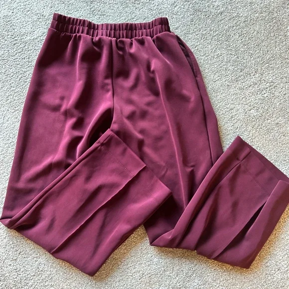 A New Day Deep Burgundy High Rise Pants - Picture 2 of 5